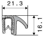 Dichtprofile, PVC/EPDM-Moosgummi, mit Stahlklemmband