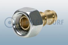 Hose nipple, with union nut, straight, inches