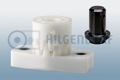 Moulded plastic parts (Tooth flange and sprocket)
